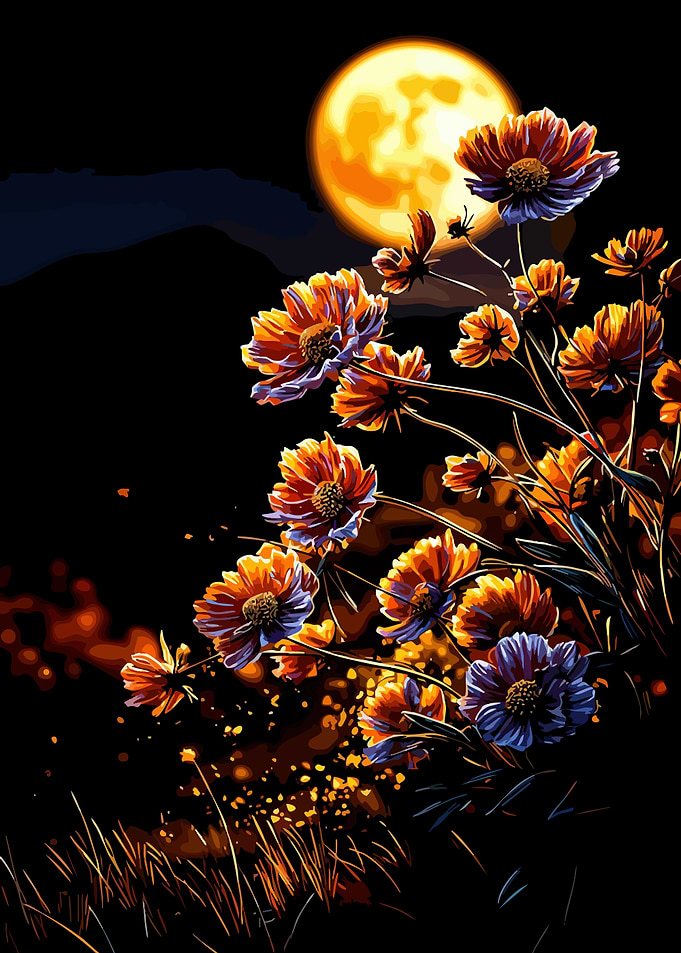 Moonlit Flowers