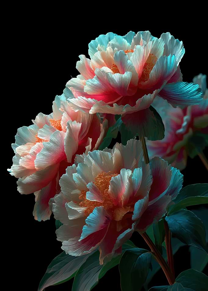 Close-up of Peony Flowers