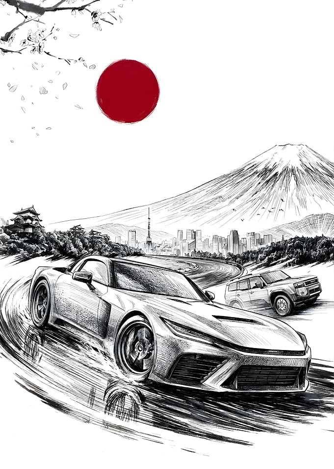 Japanese Cars and Scenery