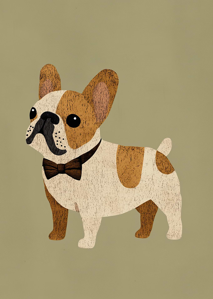 French Bulldog with Bow Tie