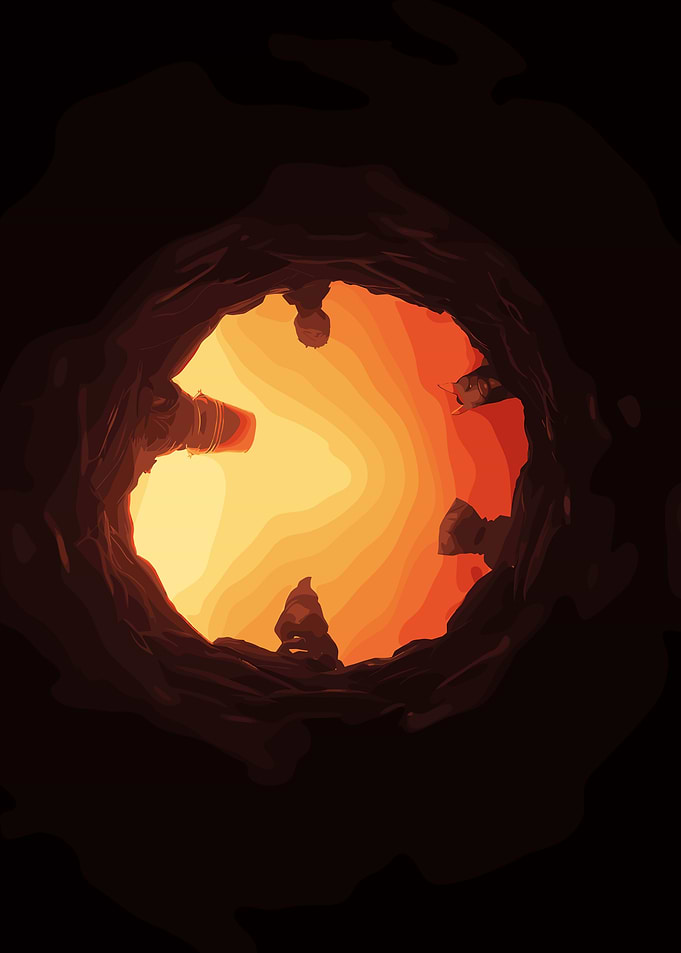 Cave Entrance to Fiery Depths