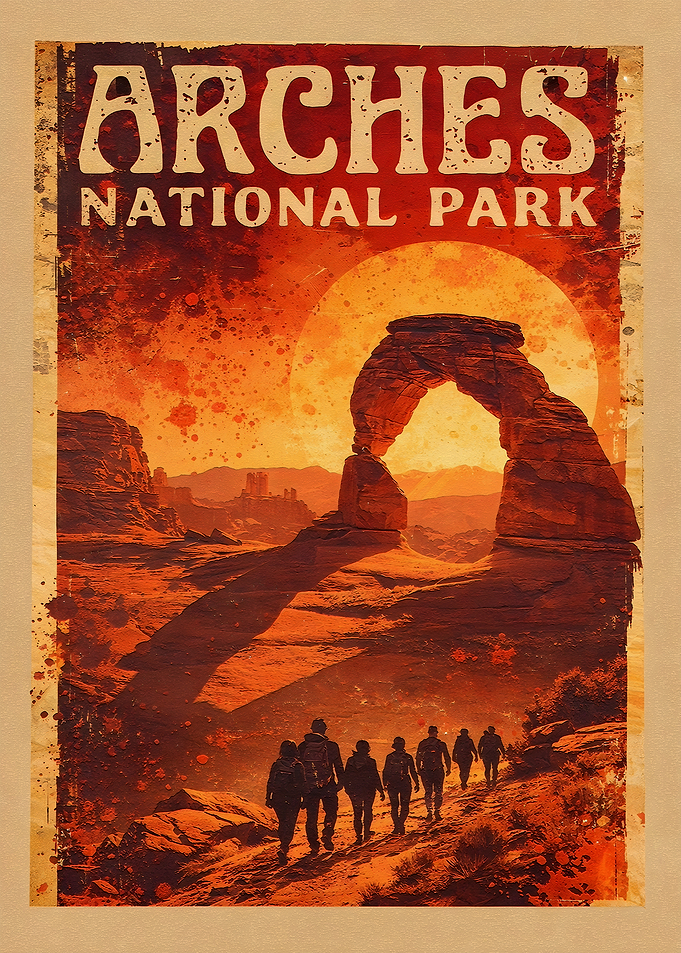 Arches National Park Vintage Poster