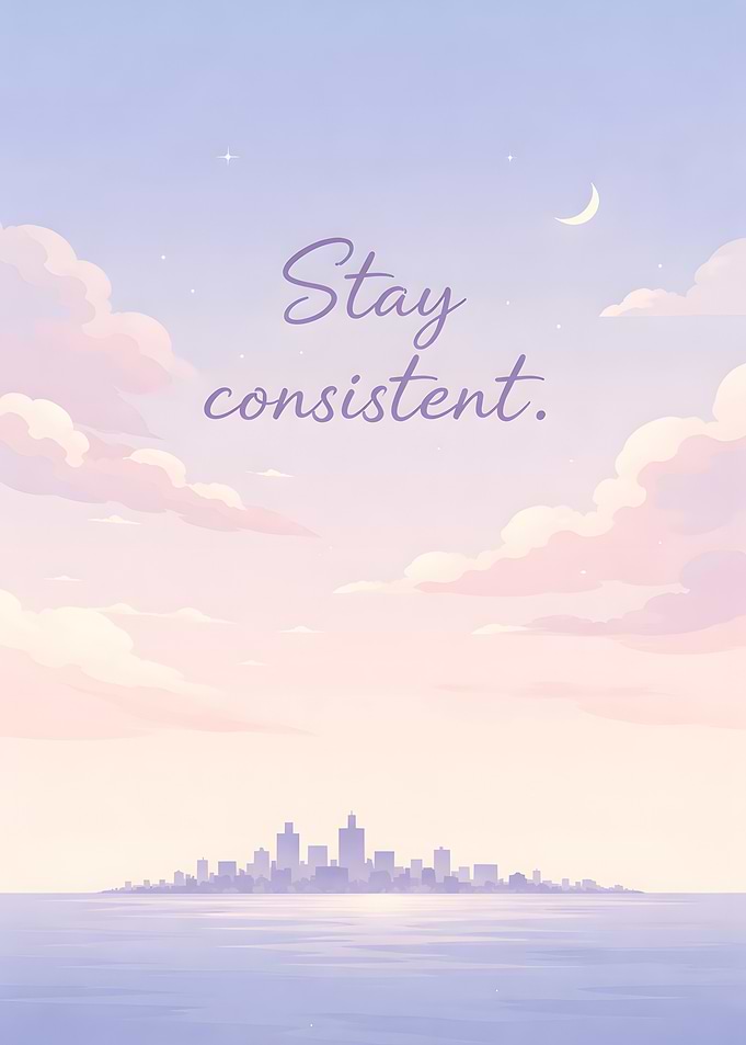 Stay Consistent Cityscape Sky