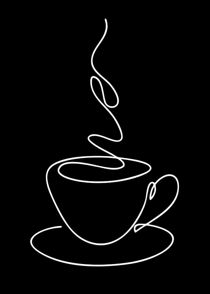 Minimalist Coffee Cup with Steam