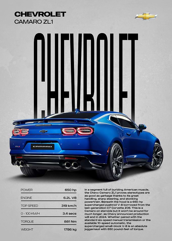 Chevrolet Camaro ZL1 Rear View