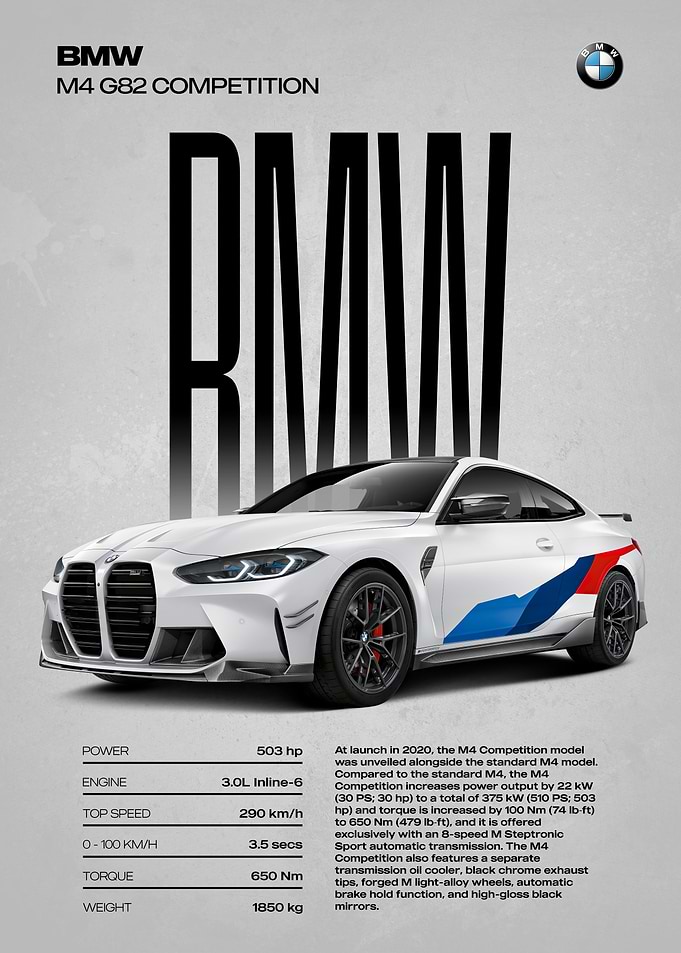 BMW M4 G82 Competition Poster
