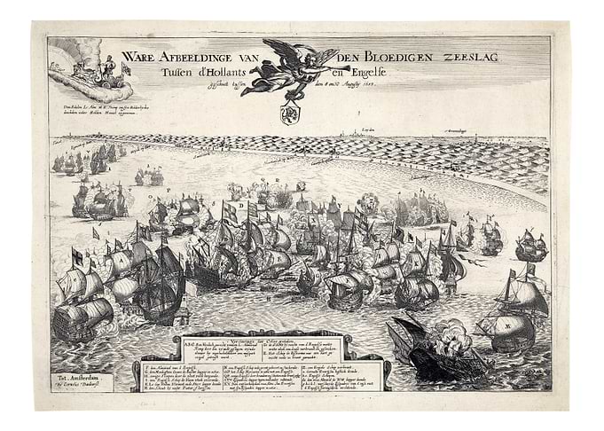 Naval Battle Engraving