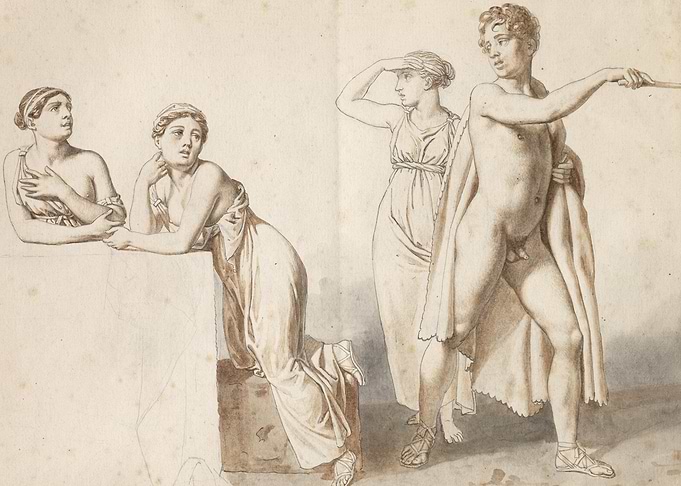 Classical Figures in Sepia Tones