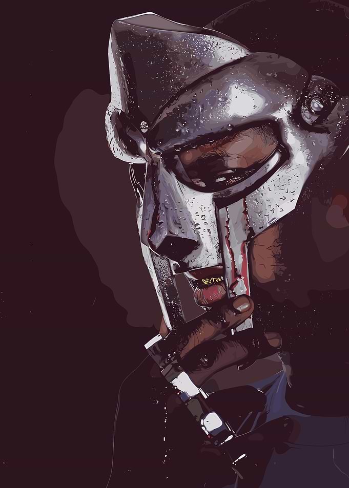 MF DOOM Mask with Water Droplets