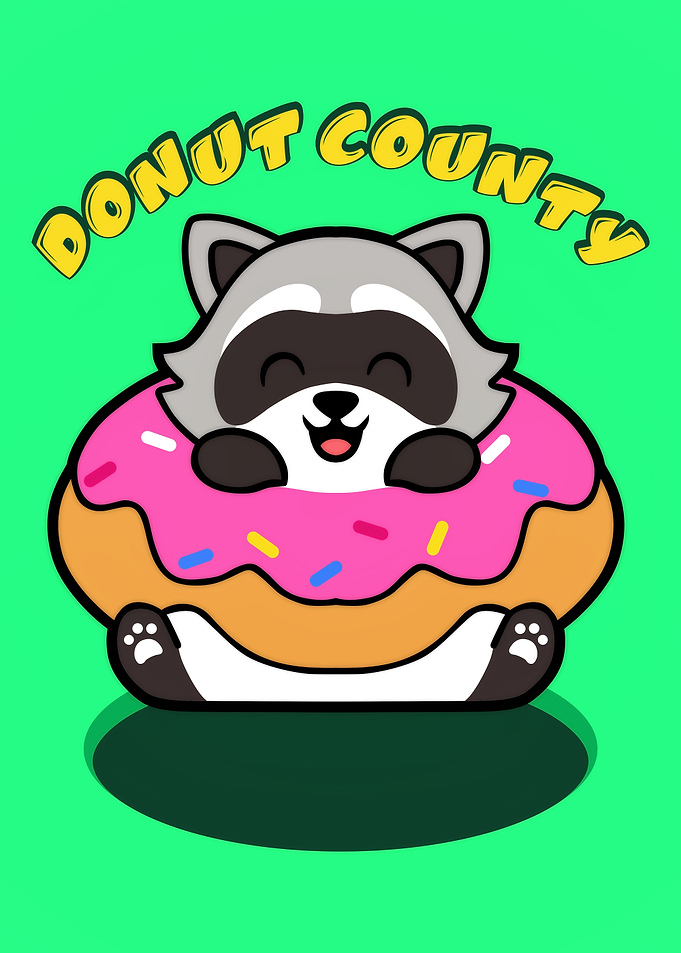 Cute Raccoon donut county game