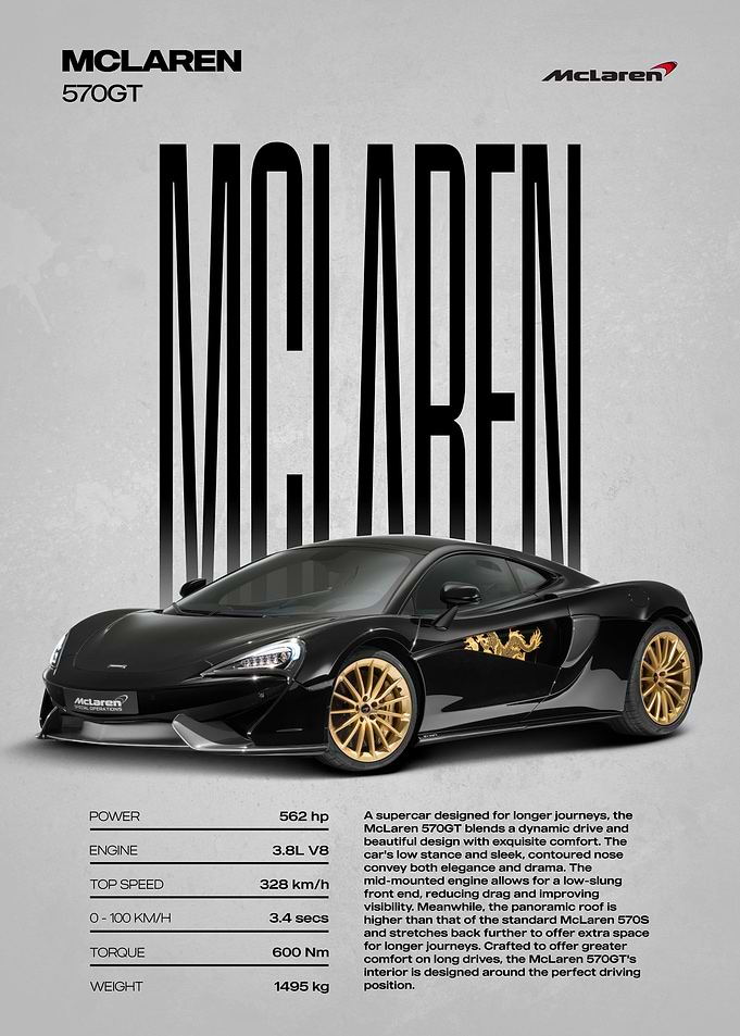 McLaren 570GT Black and Gold