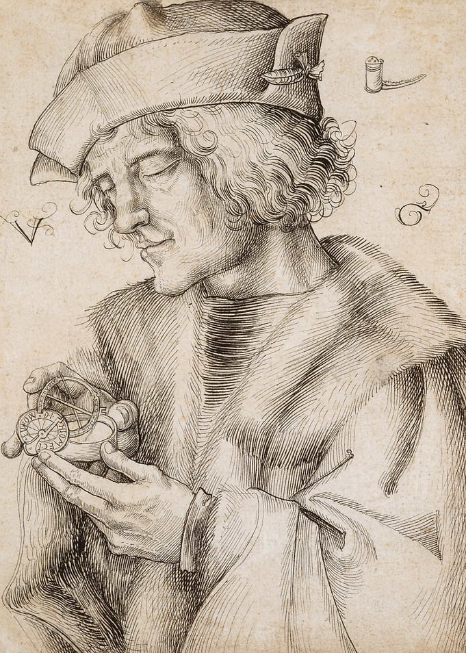 Man with Compass and Hat