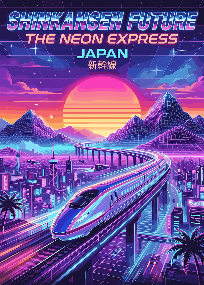 Shinkansen Future Neon Express Japan