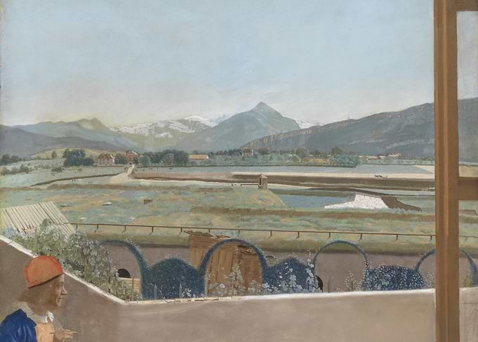 Pastoral Landscape with Mountains and Figures