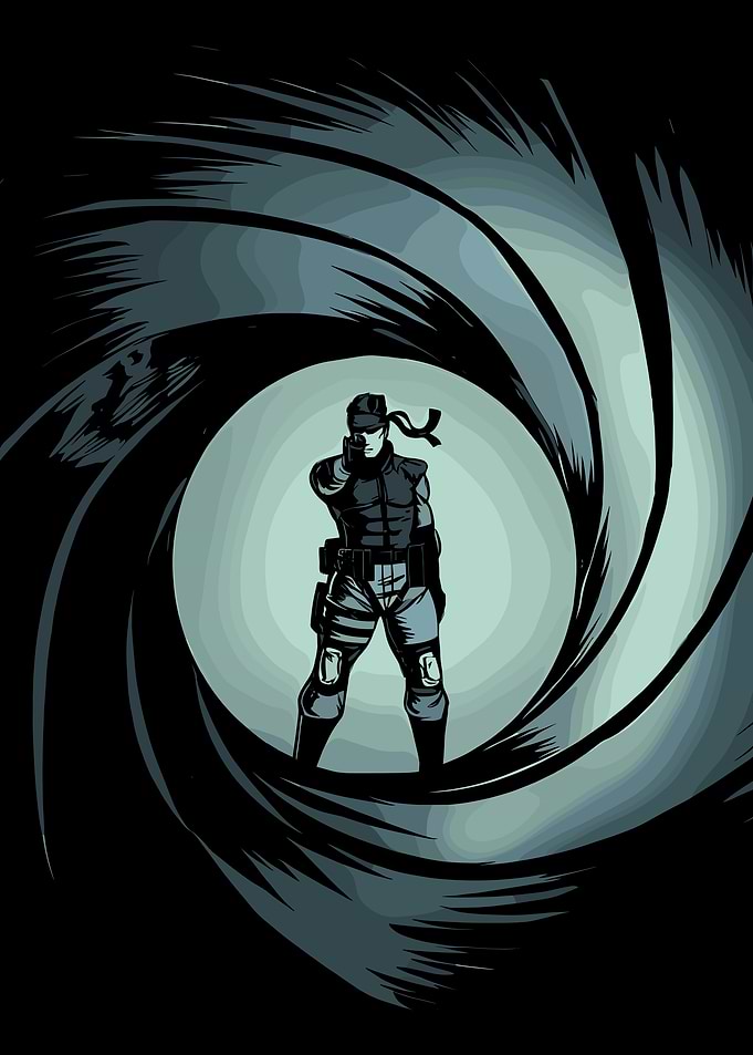 Snake Aiming Down Gun Barrel