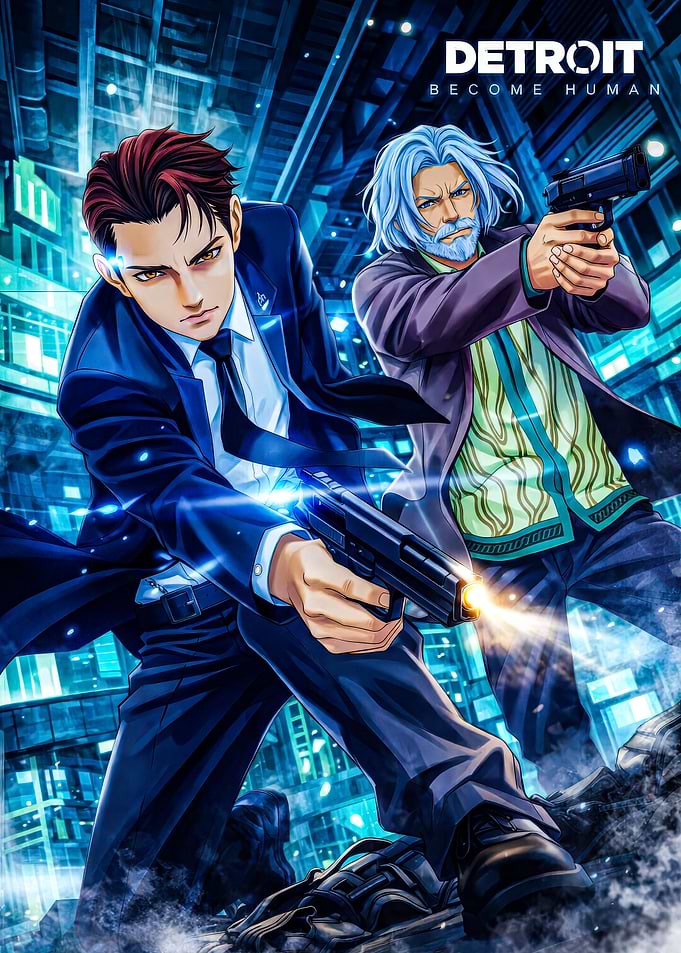 Detroit: Become Human Characters with Guns