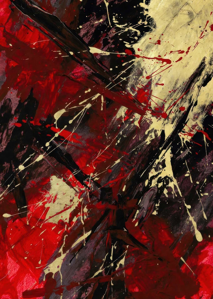 Abstract Splatter Painting
