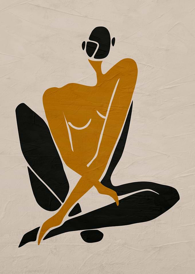 Abstract Figure Sitting