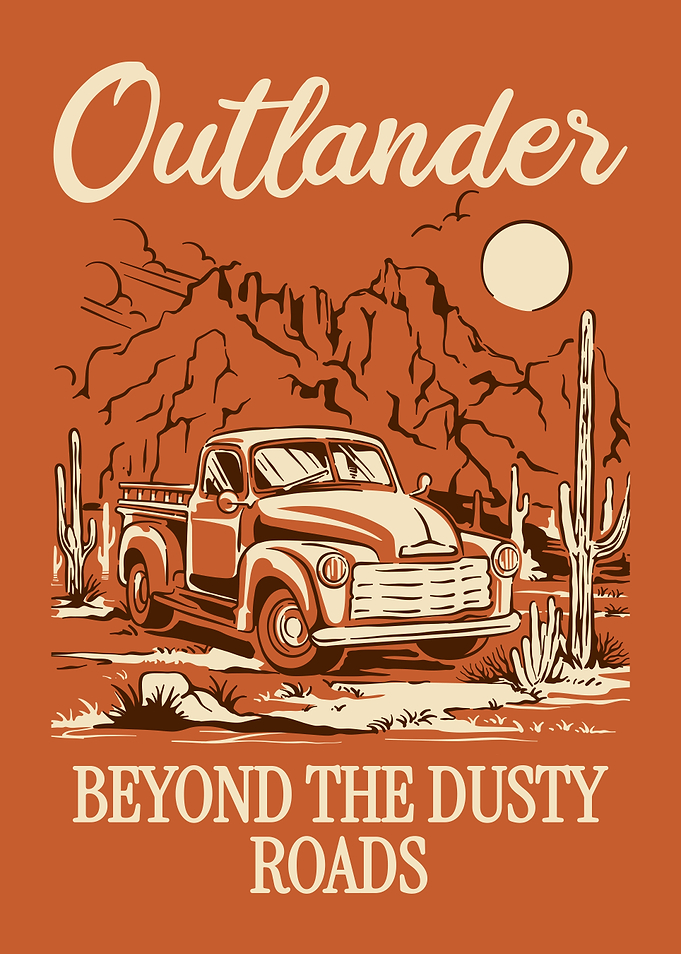 Vintage Desert Truck Poster Retro Western Style Road Trip Wall Art Rustic Adventure Decor