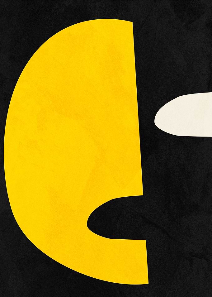 Abstract Yellow and Black Design