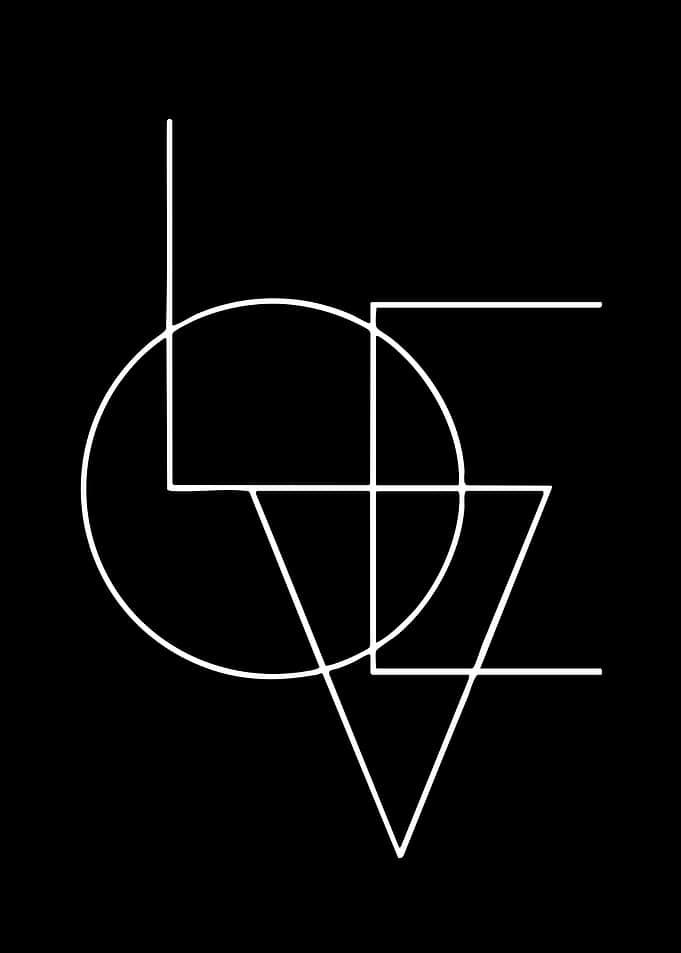 Geometric Love Word Art