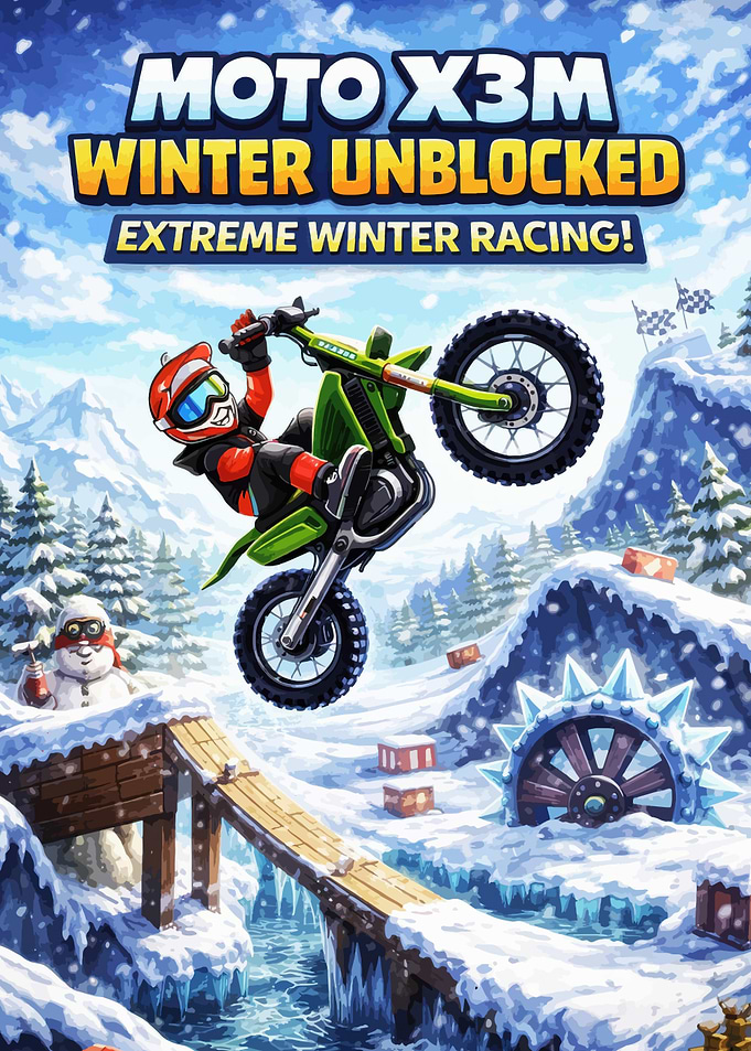 Moto X3M Winter Unblocked Game Art