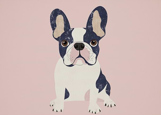 French Bulldog Illustration