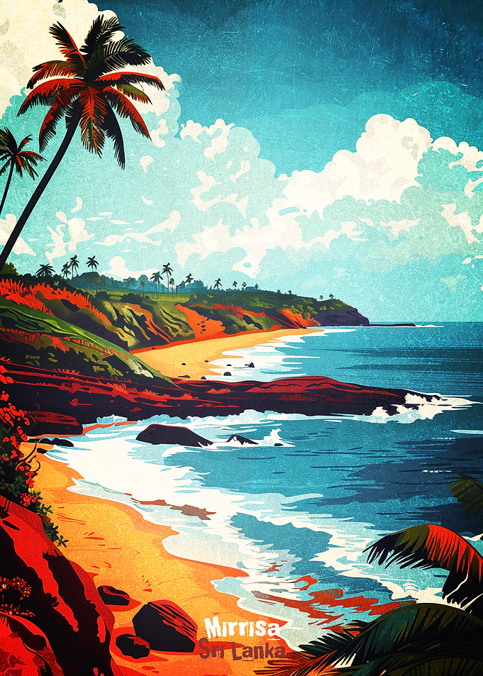 Mirissa Sri Lanka Beach Poster