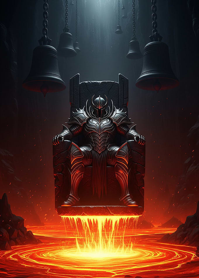 Dark Knight on Lava Throne