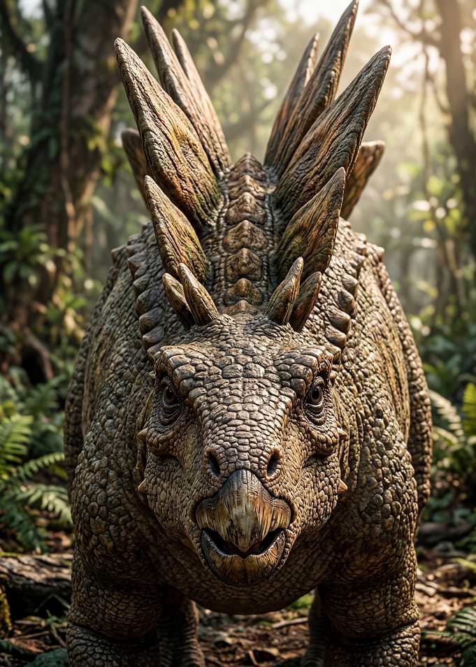Stegosaurus Dinosaur in Jungle