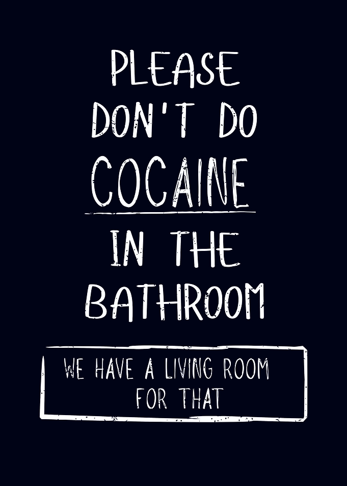 Please Don't Do Cocaine In The Bathroom