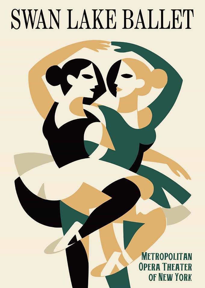Swan Lake Ballet Poster