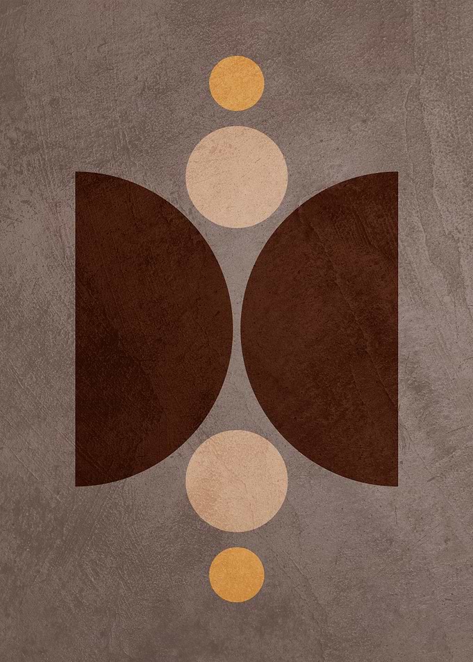 Abstract Geometric Shapes with Textured Background
