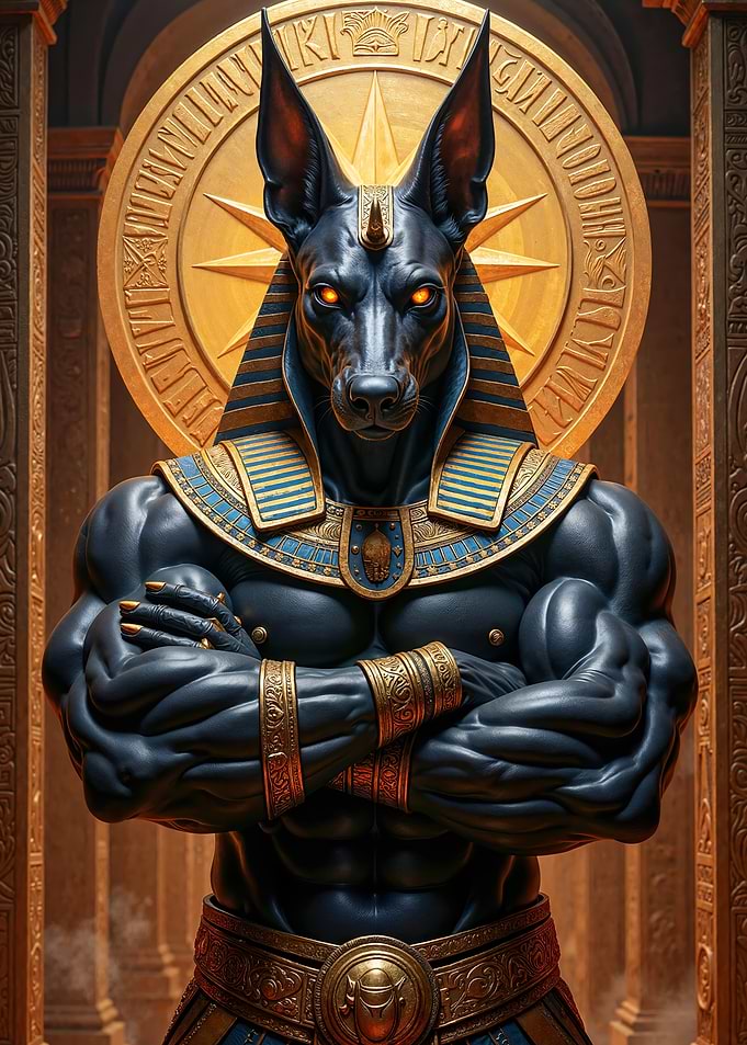 Golden Anubis Egyptian God