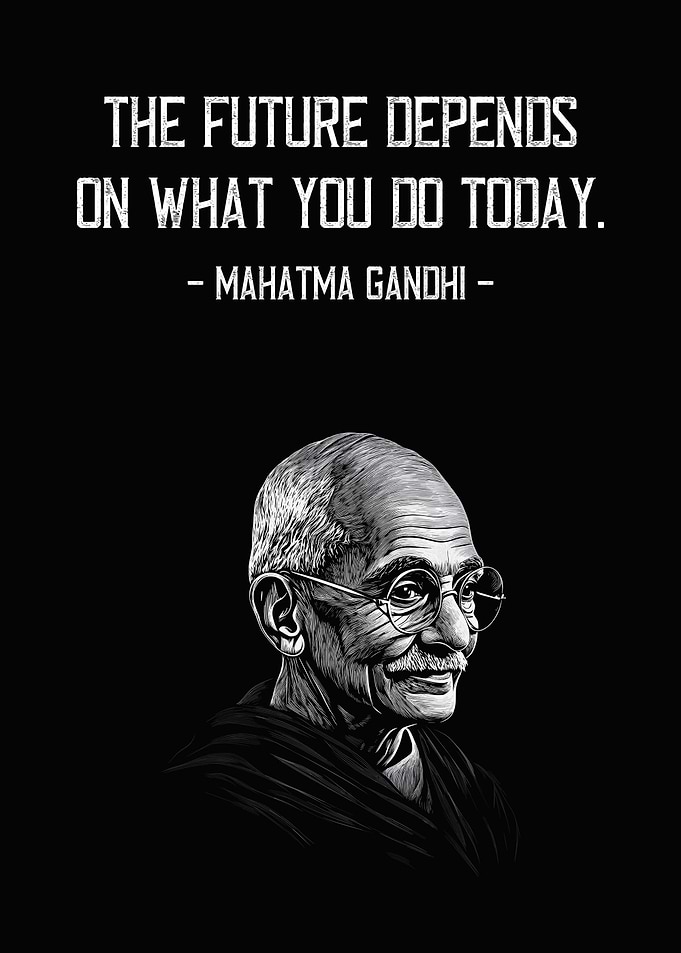 Mahatma Gandhi Quote on Future
