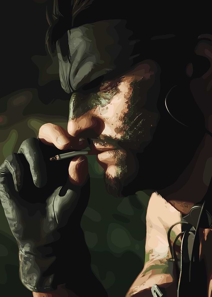 Snake Smoking a Cigarette