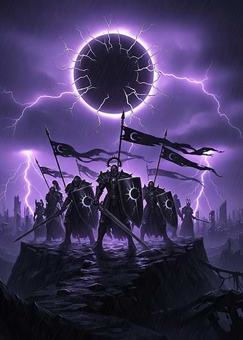Dark Knights Under Purple Eclipse