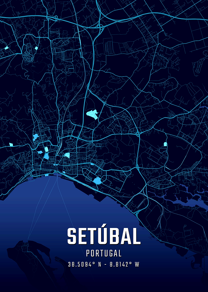Setúbal Midnight City Map