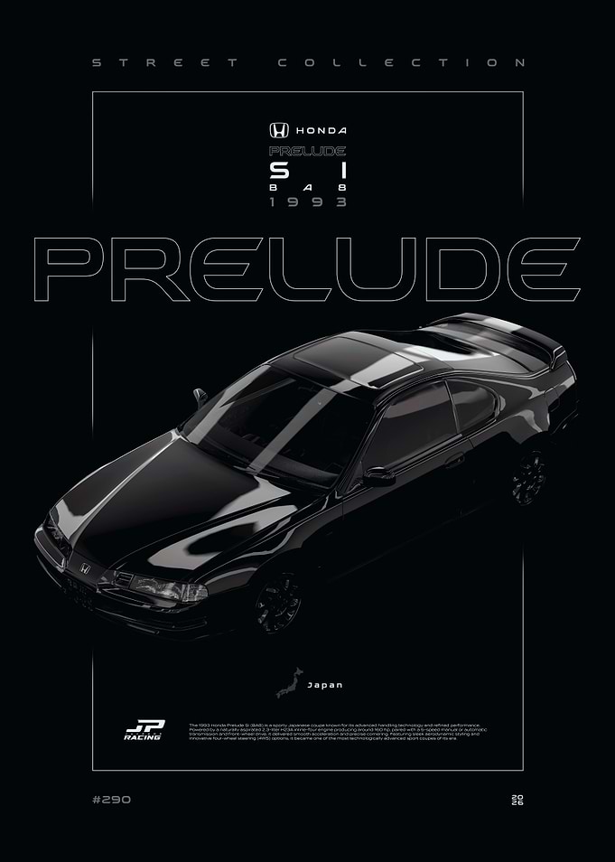 Honda Prelude SI 1993 Poster