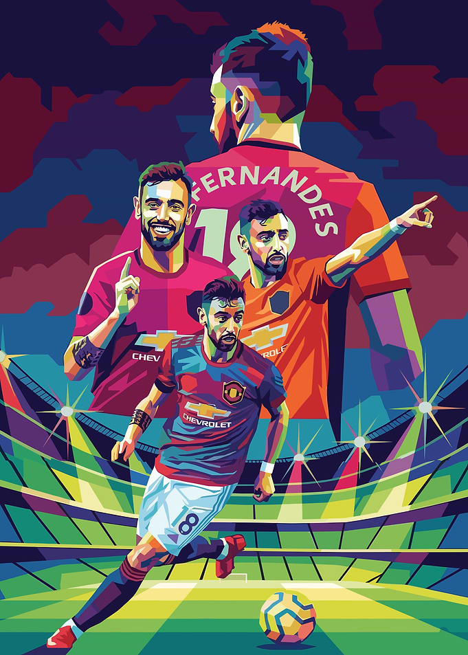 Bruno Fernandes Football Art