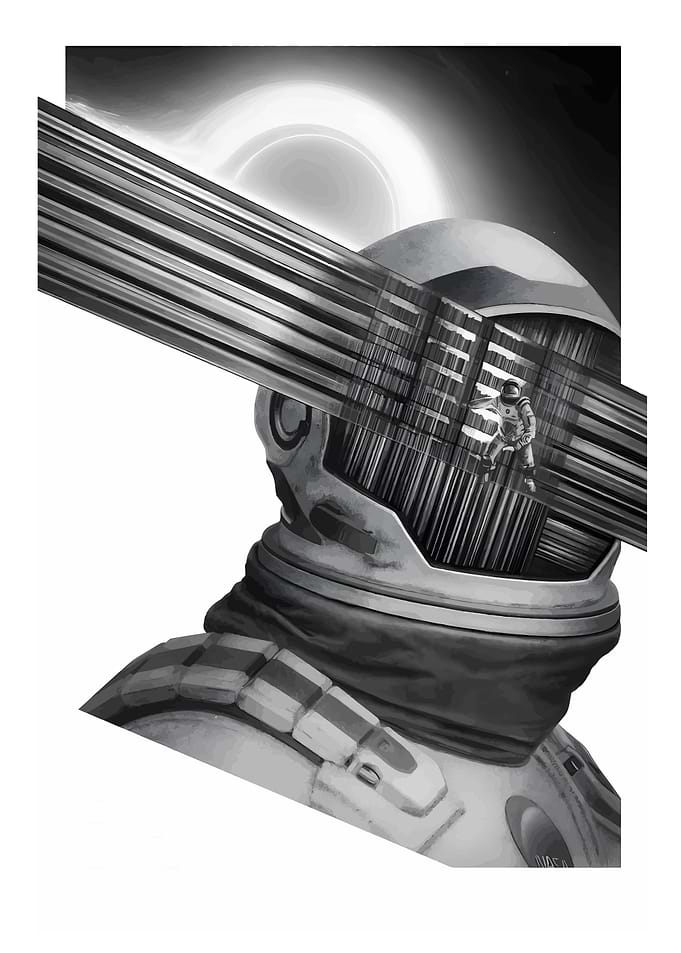 Astronaut inside a black hole