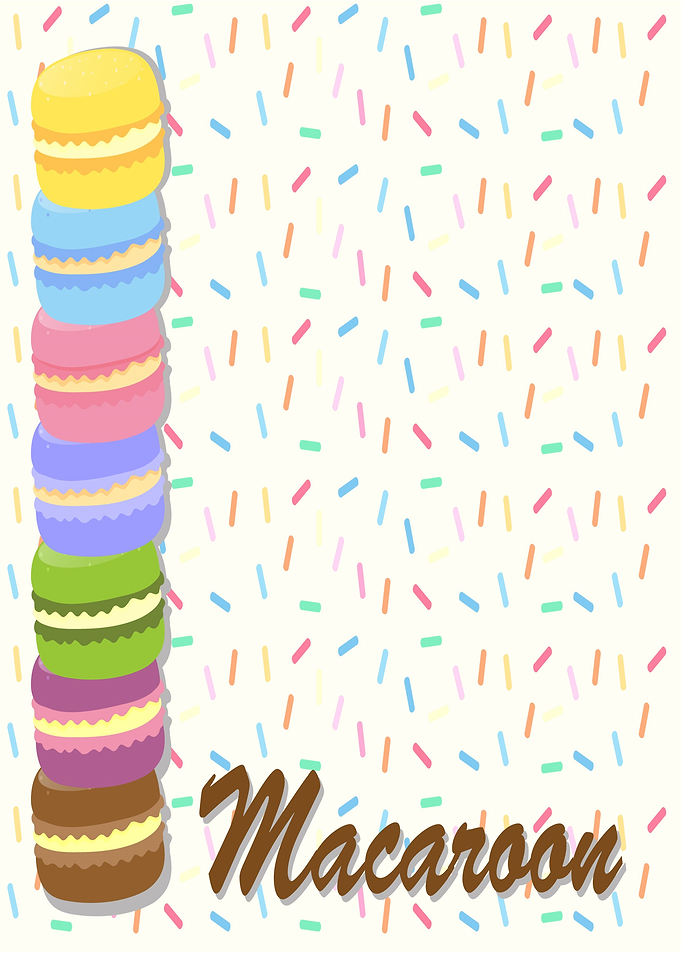 Stack of Colorful Macarons with Sprinkles