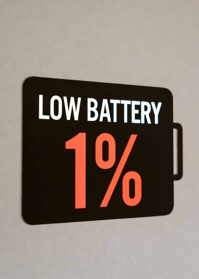 Low Battery 1% Icon