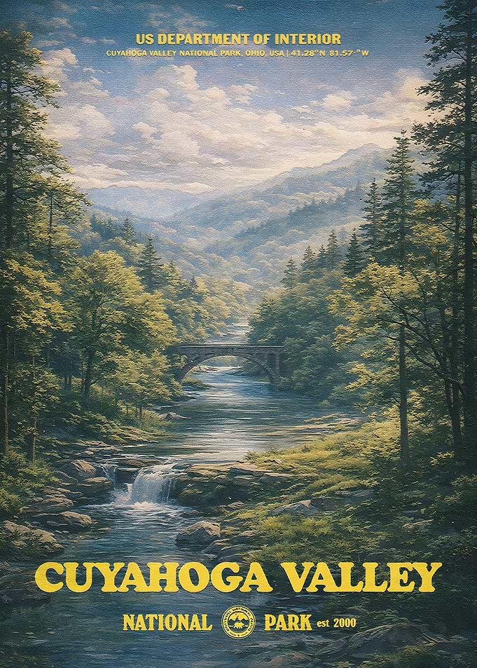 Cuyahoga Valley National Park Vintage Poster
