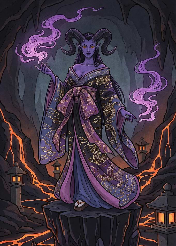 Demon Sorceress in Kimono