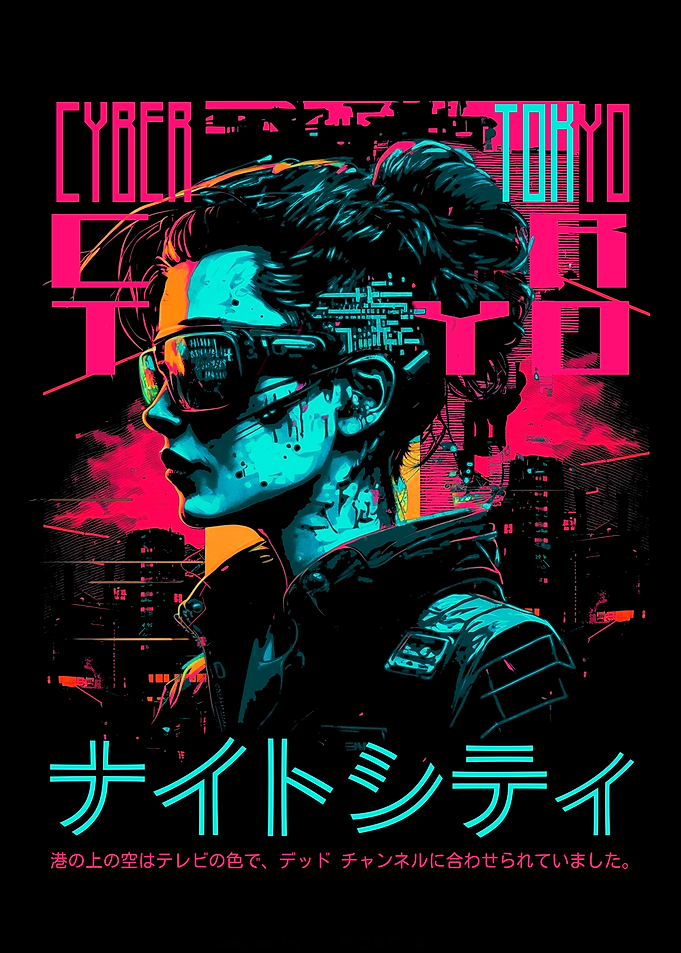 Cyberpunk Tokyo Night City Portrait