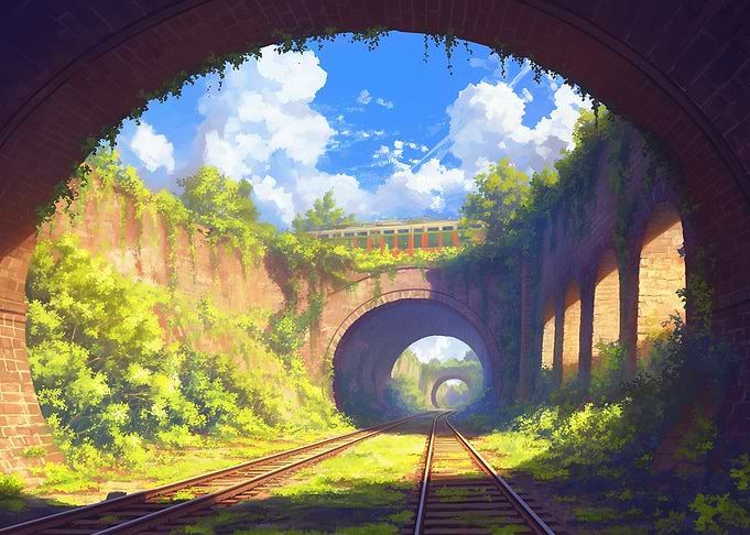 Overgrown Train Tunnels and Tracks