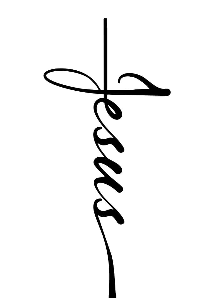 Jesus Cross Text Art