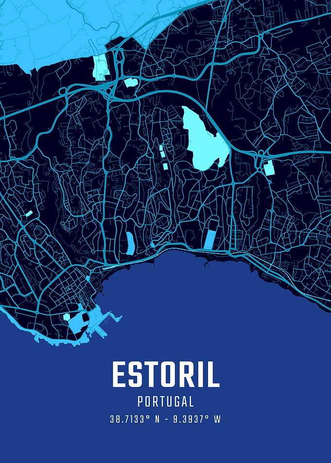 Estoril Portugal Midnight City Map