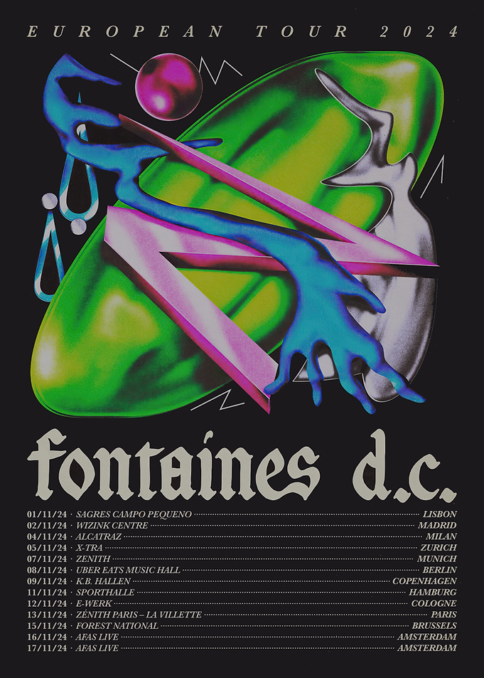 Fontaines D.C. European Tour 2024 Poster